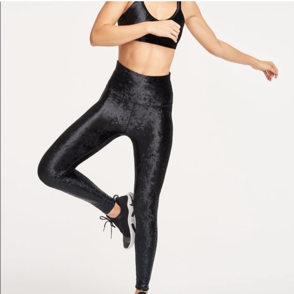 Beyond Yoga black Velvet Leggings